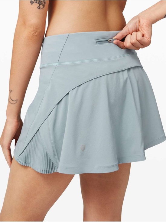 lululemon athletica Dresses & Skirts - Lululemon Play Off the Pleats Skirt Blue Cast Size 10 Athletic Tennis Skirt